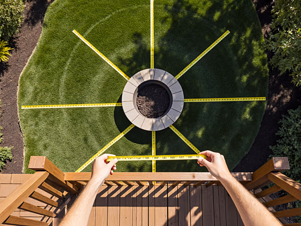 backyard-measuring-tape-demonstrating-fire-pit-distance-requirements