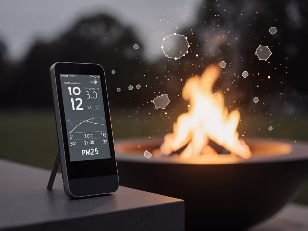 thermometer-measuring-air-quality-near-fire-pit