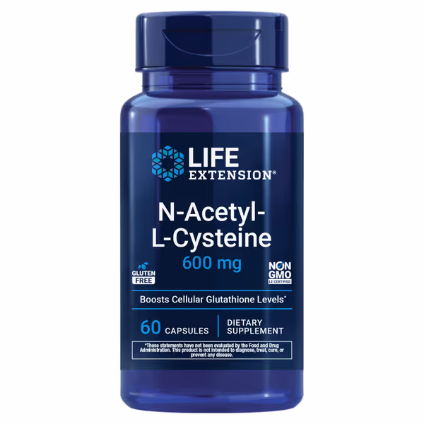 Life Extension N-Acetyl-L-Cysteine (NAC) 600 mg, 60 Capsules