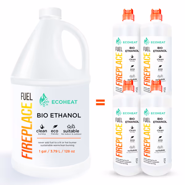 Bio-Ethanol Fireplace Fuel (4-Pack)